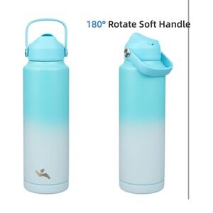 Insulated Water Bottle with Straw Lid,40 oz